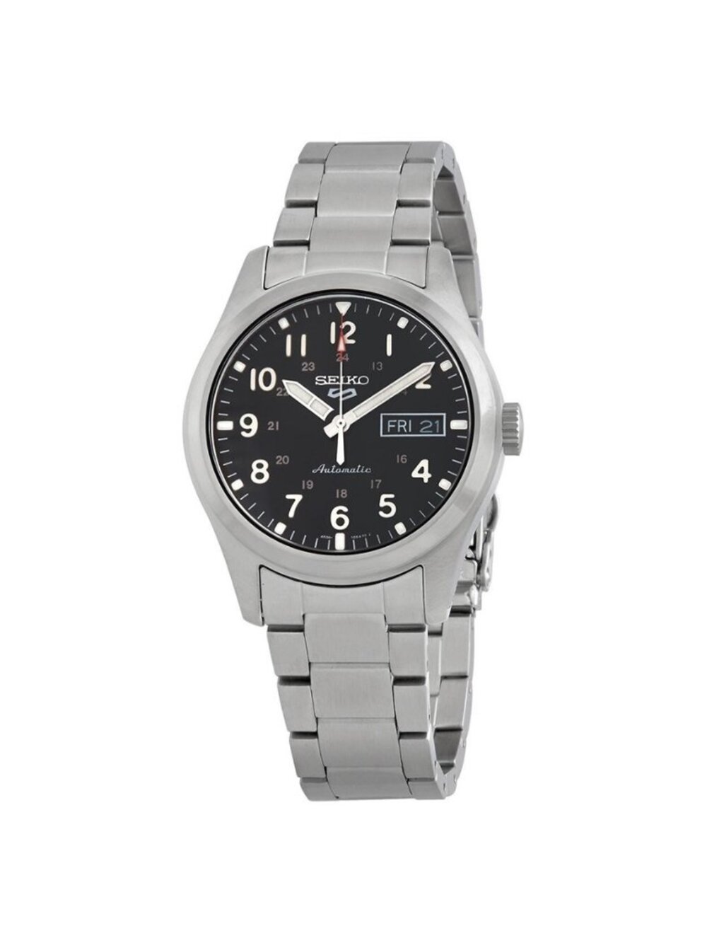 NWT Authentic Seiko 5 Sports Automatic Black Dial Men's Watch